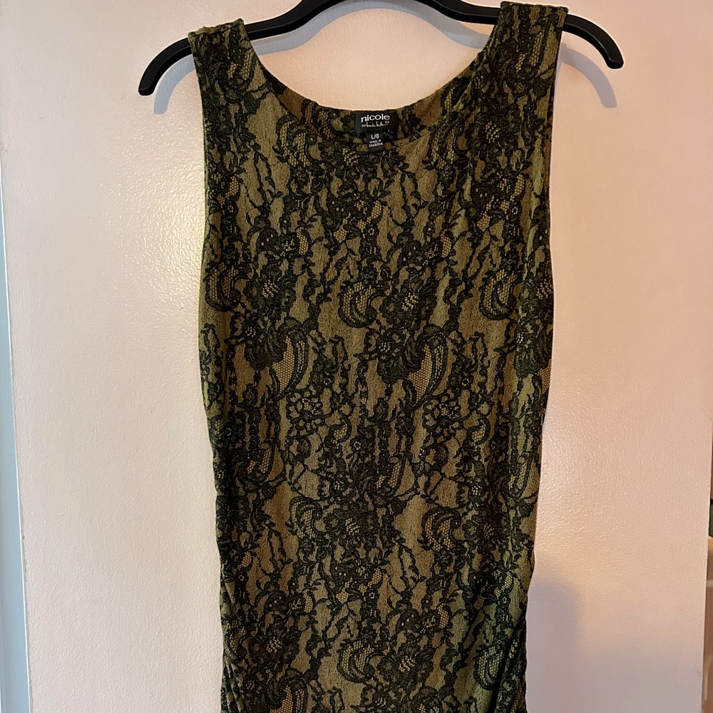Lace stretch, long body tank